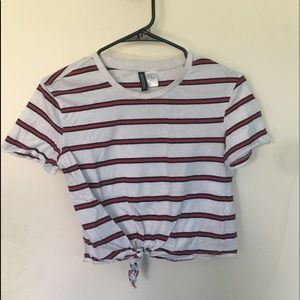 Red white and blue crop top